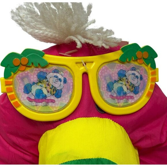 FISHER-PRICE Wild Things Puffalumps Pink Toucan Plush with Glasses Tag 1987 - Picture 4 of 11